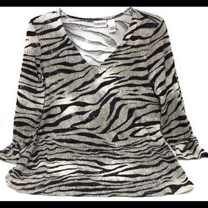 Chico’s Blouse Animal Print Chico’s Sz 0 or Small